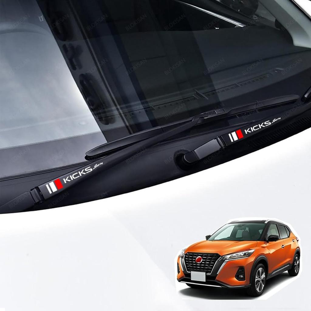 KICKS Wiper Sticker Decal, For Cars, Waterproof Stickers, Stylish, Decorative, Strong Adhesive, Fade-Resistant, Reflective,