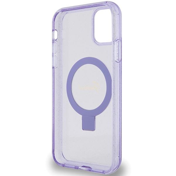 Guess Guhmn61Hrsgsu Iphone 11 / Xr 6.1 Fioletowy/Purple Hardcase Ring Stand Script Glitter Magsafe
