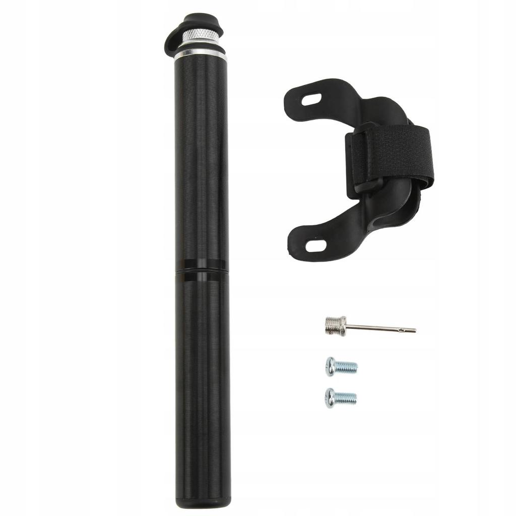 Shrader Presta tire pump with hose, aluminum bottle mount