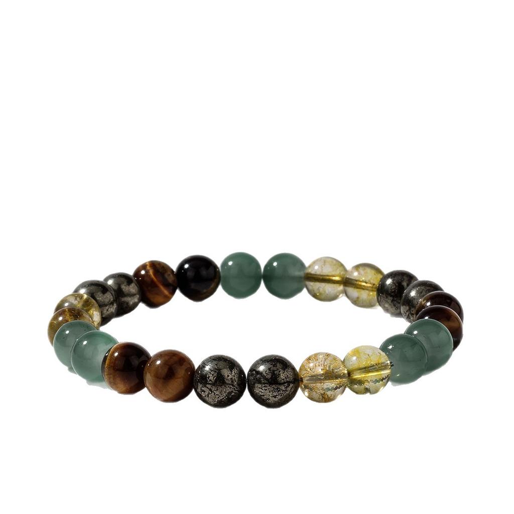 Festive Gifts Tiger Eye Green Aventurine Citrine Pyrite Beaded Bracelet Natural Fashion Jewelry For Men Women Daily Wear Gift