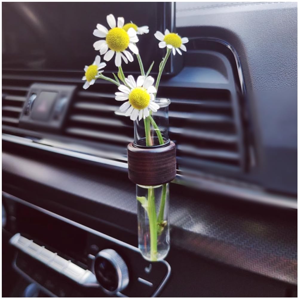 EHERDM Removable Car Vent Vase with Metal Clamp Car Air Outlet Vase Car Vent