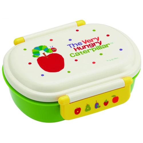 Skater Children's Bento Box, 360ml Capacity, Fluffy Lid, Made in Japan, Single Tier, Dishwasher and Microwave Safe, Very Hungry Caterpillar Design, fo