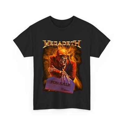 Vintage MegaDeath Band Geschenk Für Fans Baumwolle Schwarzes Shirt