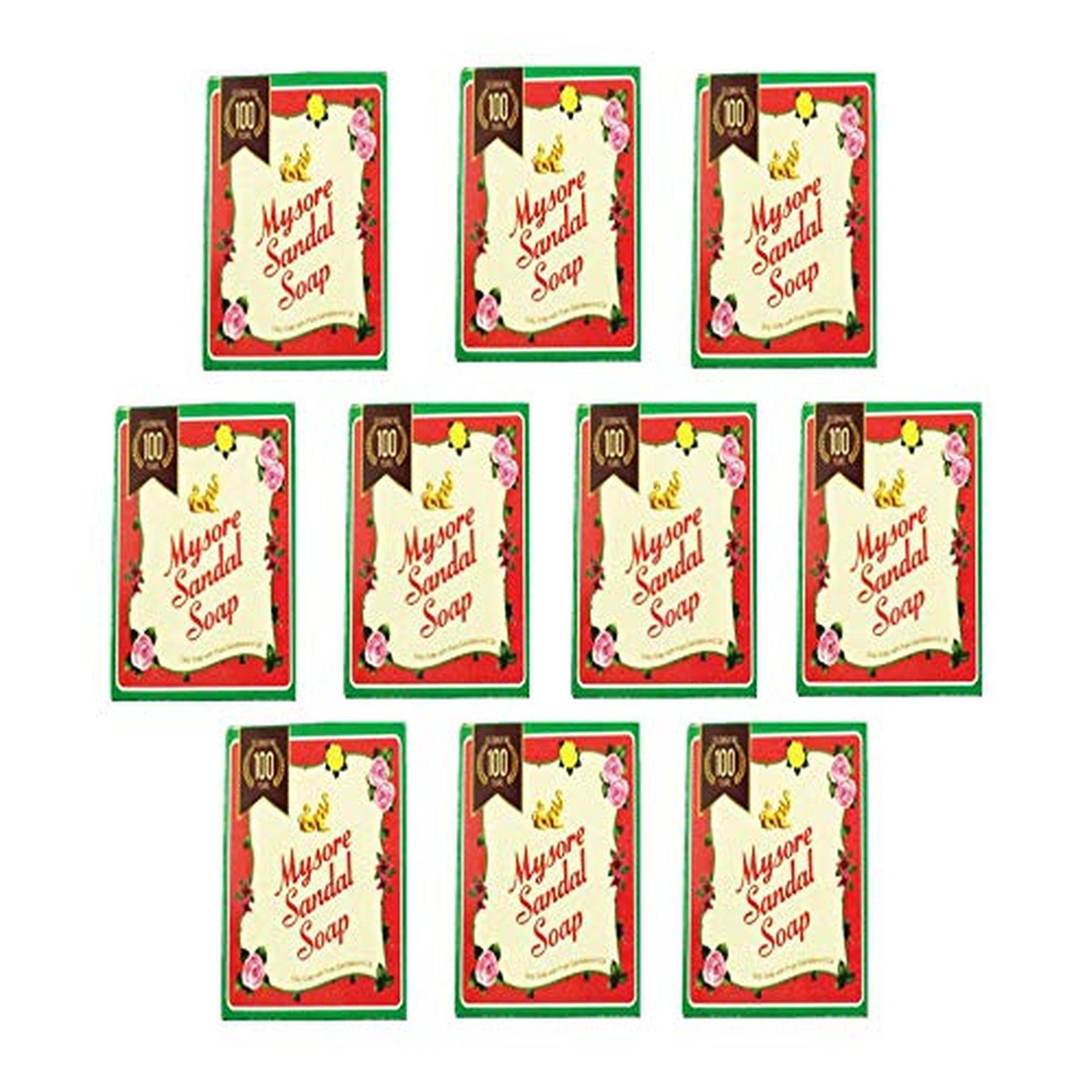 Сандаловое мыло Mysore из масла сандалового дерева Аюрведическое - все варианты Mysore Sandal, 75g x 10