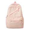 Schoolbag New Ins Wind Large Capacity Simple Solid Color Schoolbag Embossed Fashion Backpack Women's Splicing Design Backpack