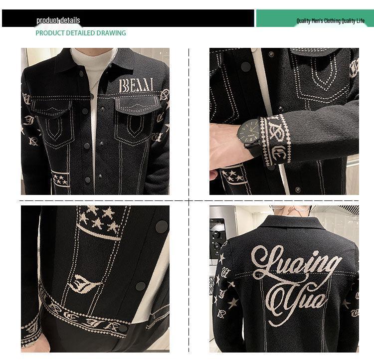 European Lapel Men's Jacket: Trendy Autumn/Winter Casual Outerwear