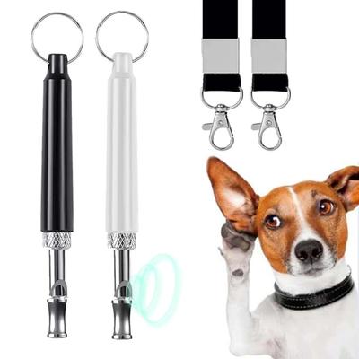 1Pc/2Pcs Dog Whistle Adjustable Ultrasonic Silent Dog Whistle with Lanyard Professional Recall
