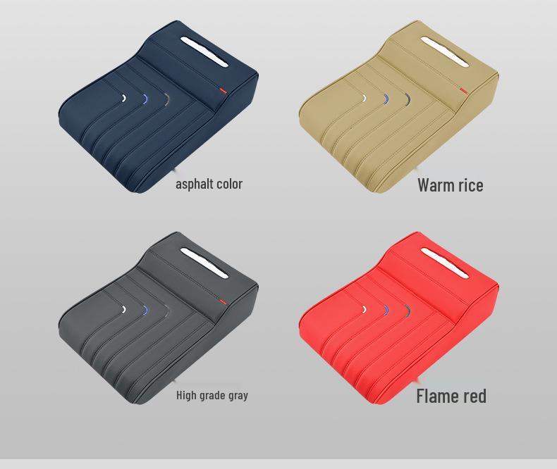 Universell bilarmstödspdyna av minnesskum med hållare för papperslåda