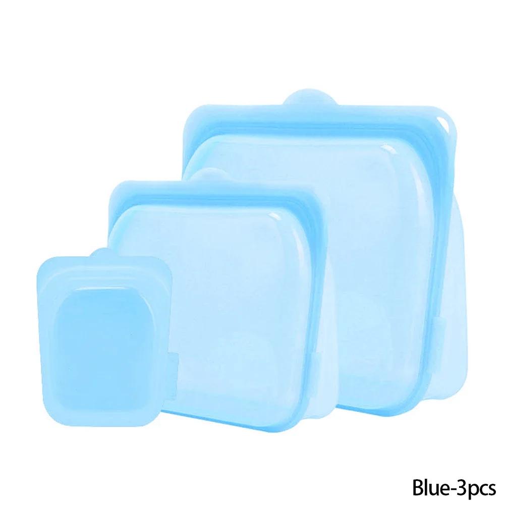 1 buc. Pungă Alimentară Reutilizabilă din Silicon, Container Alimentar pentru Congelator, Rezistent la Căldură, Etanș, Pungi pentru Păstrarea Prospețimii, Pungi de Sigilare pentru Sub-ambalare