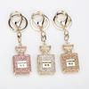 Korean Crystal Perfume Bottle Keychain - Women's Car Accessory & Bag Pendant