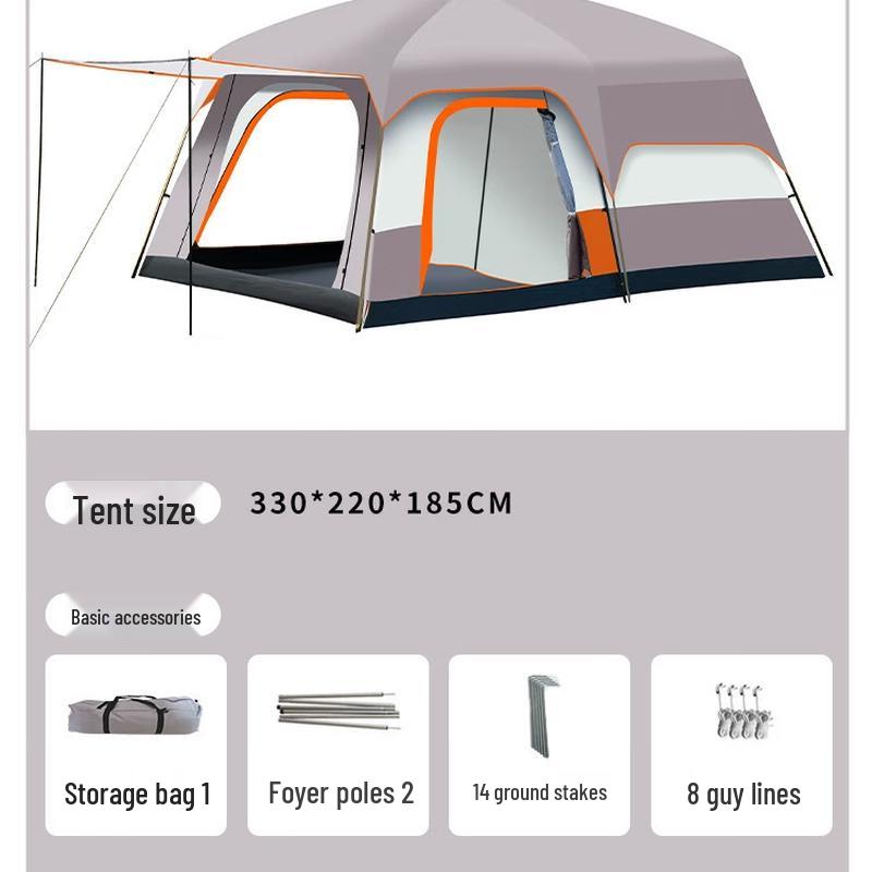 Fengchi Outdoor Portable 2-Room 1-Living Camping Tent