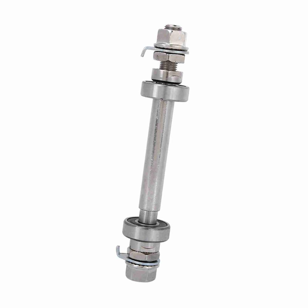 Durable Length 140mm 180mm Bike Wheel Hub Axle 6000 Bearing Sliver Solid Shaft Lever Metal Front Rear Hub Axle Bike Repair