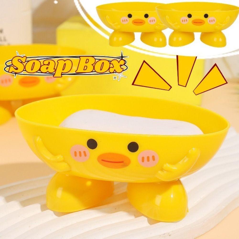 Malá žlutá kachnička Odkapávací mýdlenka Kreslený vzor Sprchové doplňky Roztomilý odkladač na mýdlo