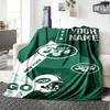 Name Custom NY Jets Print Flannel Blanket High Quality Warm Comfortable Cover for All Seasons Perfect for Gifts Home Decor