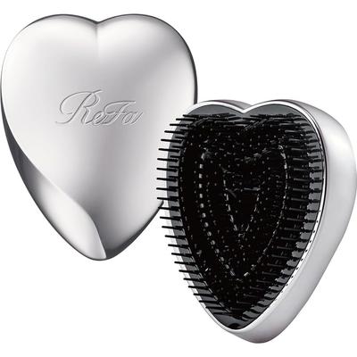 ReFa HEART BRUSH Silver - Hair Styling Tool with Soft Bristles and Ergonomic Design