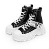 Schuhe neue Schuhe Plateau Leinenschuhe Tasche Kopf Freizeit Sport High Top Trendschuhe Europäische Größe große Größe Damenschuhe