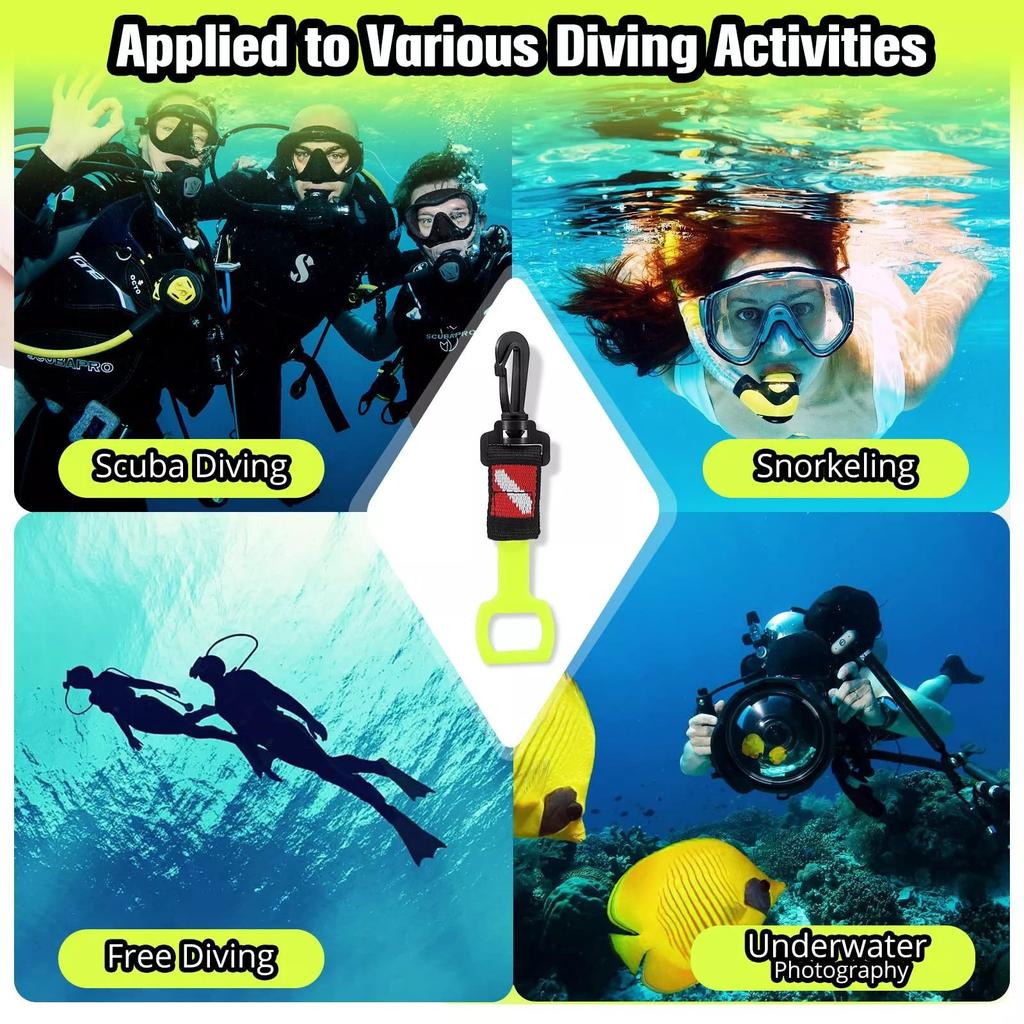 2 szt. Uchwyt na ustnik ośmiornicy do nurkowania Zabezpieczenie ustnika ośmiornicy ze sprężystym klipsem do regulatora 2. stopnia Łatwy w użyciu