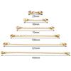 Louleur 5Pcs Stainless Steel Extension Chains With Lobster Clasp Necklace Extender Chain Extended Tail Chains For Diy Bracelet