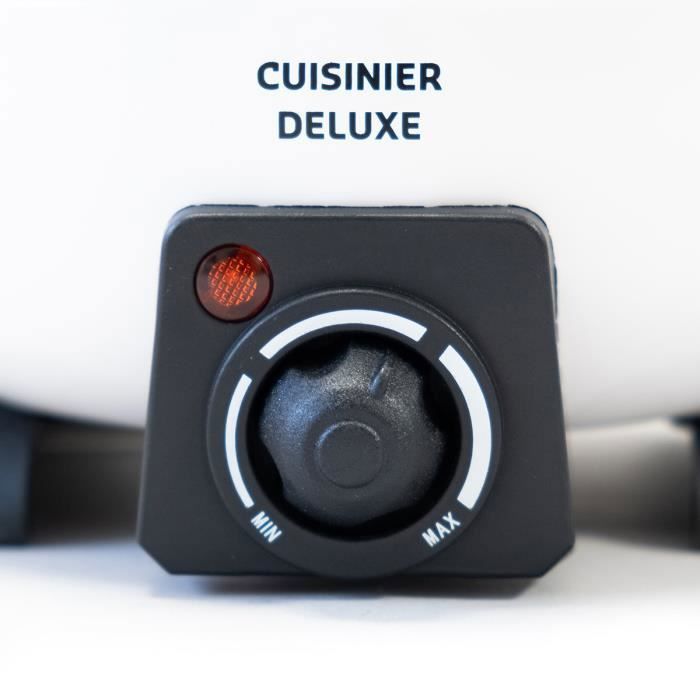 Appareil à fondue électrique - ALPINA - Cuisinier Deluxe - 800W - Caquelon 2L Anti-adhésif - 6 Fourchettes Inox