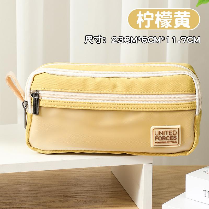 Pencil Case Large Capacity Pencil Pouch 3 Layers Zipper Pen Bag Office Stationery Organizer Simple Sturdy Transparent Pencil Bag