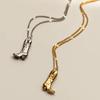 Silver Boot Cowboy Boot Necklace Stainless Steel Collarbone Chain Choker Necklace Pendant  Unisex