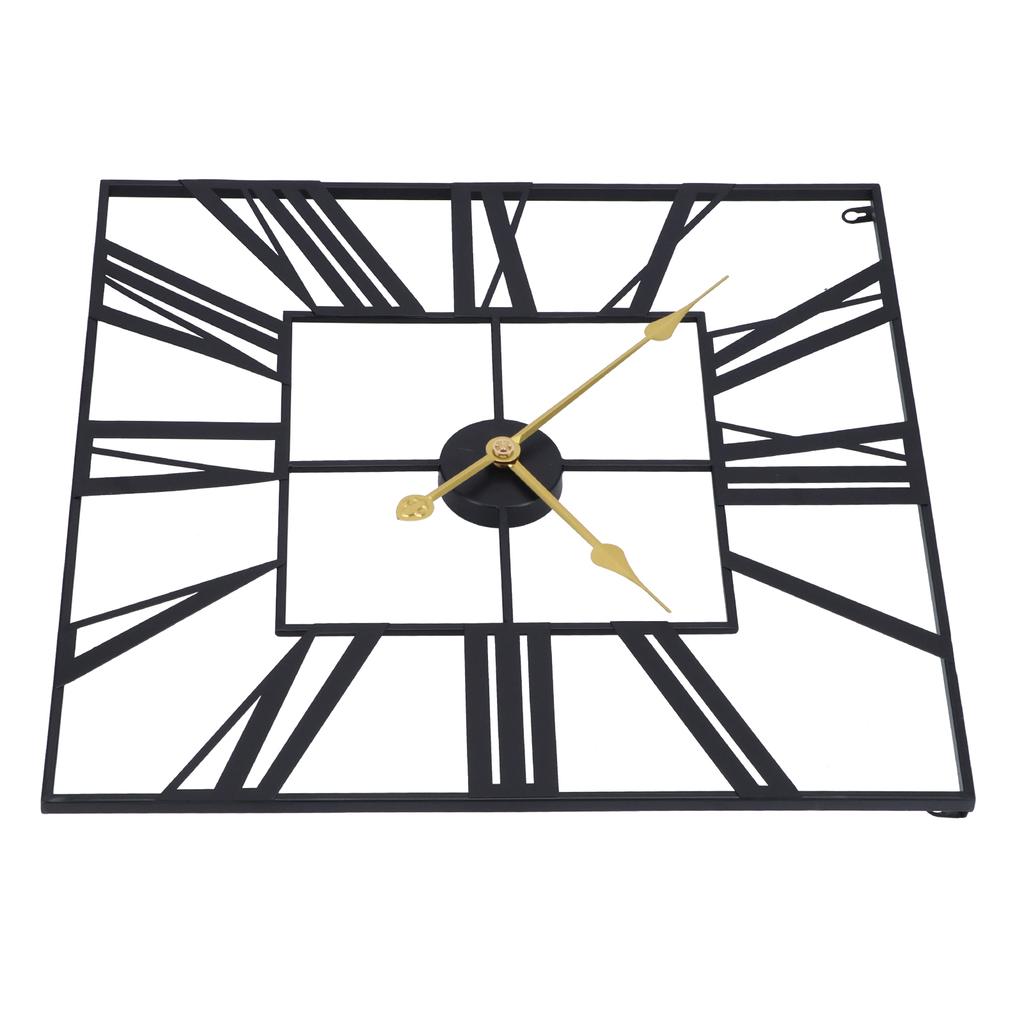 Wall Clock Iron Paint Art Roman Numeral Modern Fashionable Silent Large Wall Clock for Living Room