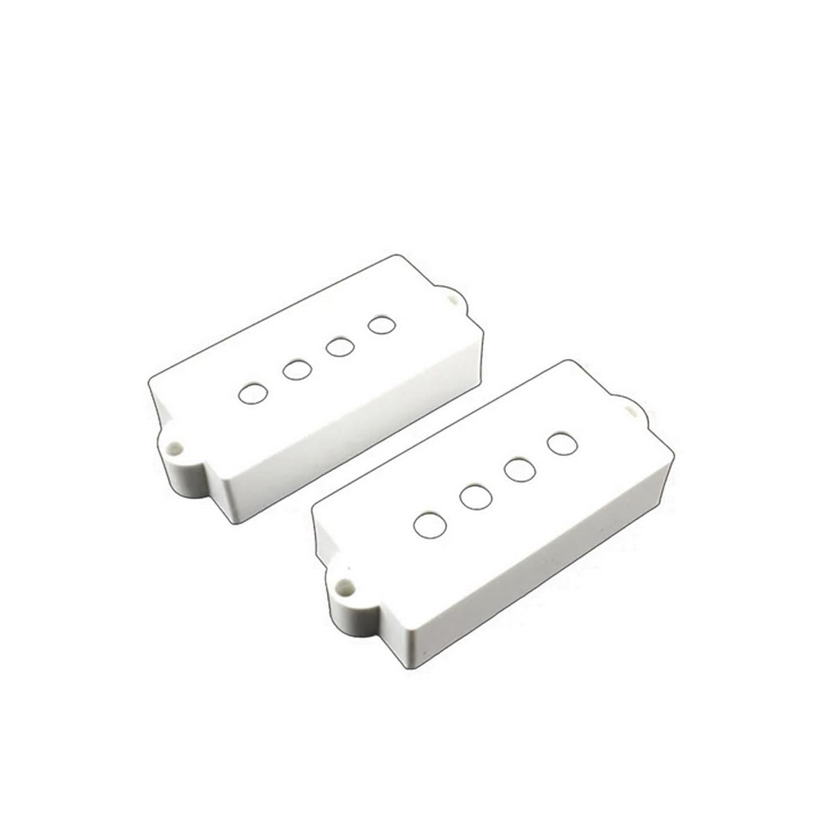ALLPARTS PB Звукосниматель для Precision Bass Белые крышки, (Пакет 2) PC-0951-025