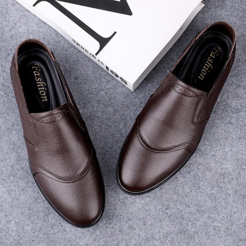 Luxury Business Loafers Men Comfortable Designer Genuine Leather Flats Men'S Shoes Casual Soft Slip On Oxfords Handmade Big Size