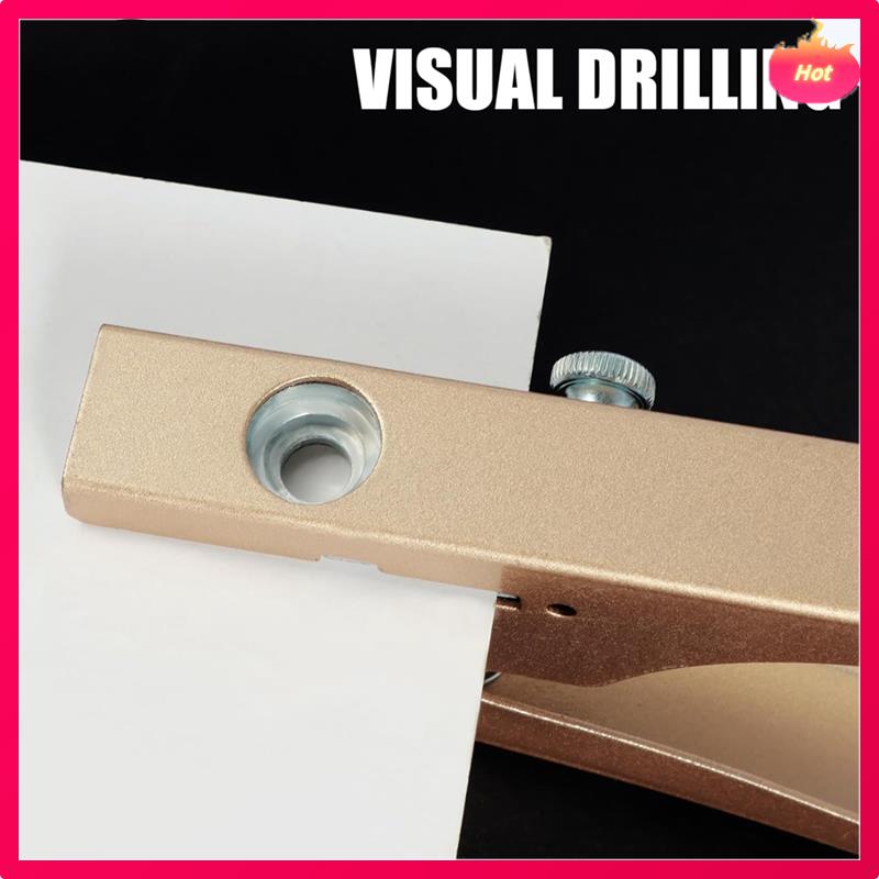 Single Hole Punch 8Mm Heavy Duty Hole Puncher Edge Banding Punching Plier With Scale For Paper Cards Plastic Cardboard Durable