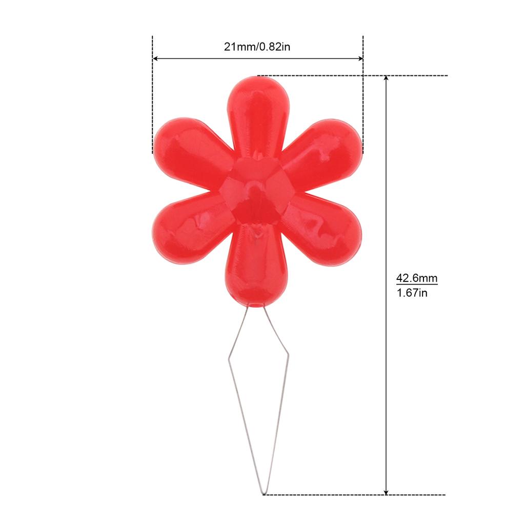 12 Pcs Flower Head Wire Loop Needle Threader, Practical Threading Tool for Sewing, Knitting, Cross Stitch and DIY Handcraft Projects