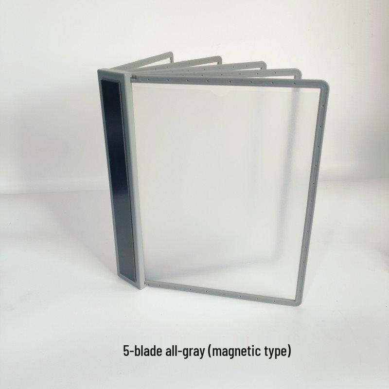 Wall-Mounted Magnetic A4 Flip Folder Document Organizer Display Stand