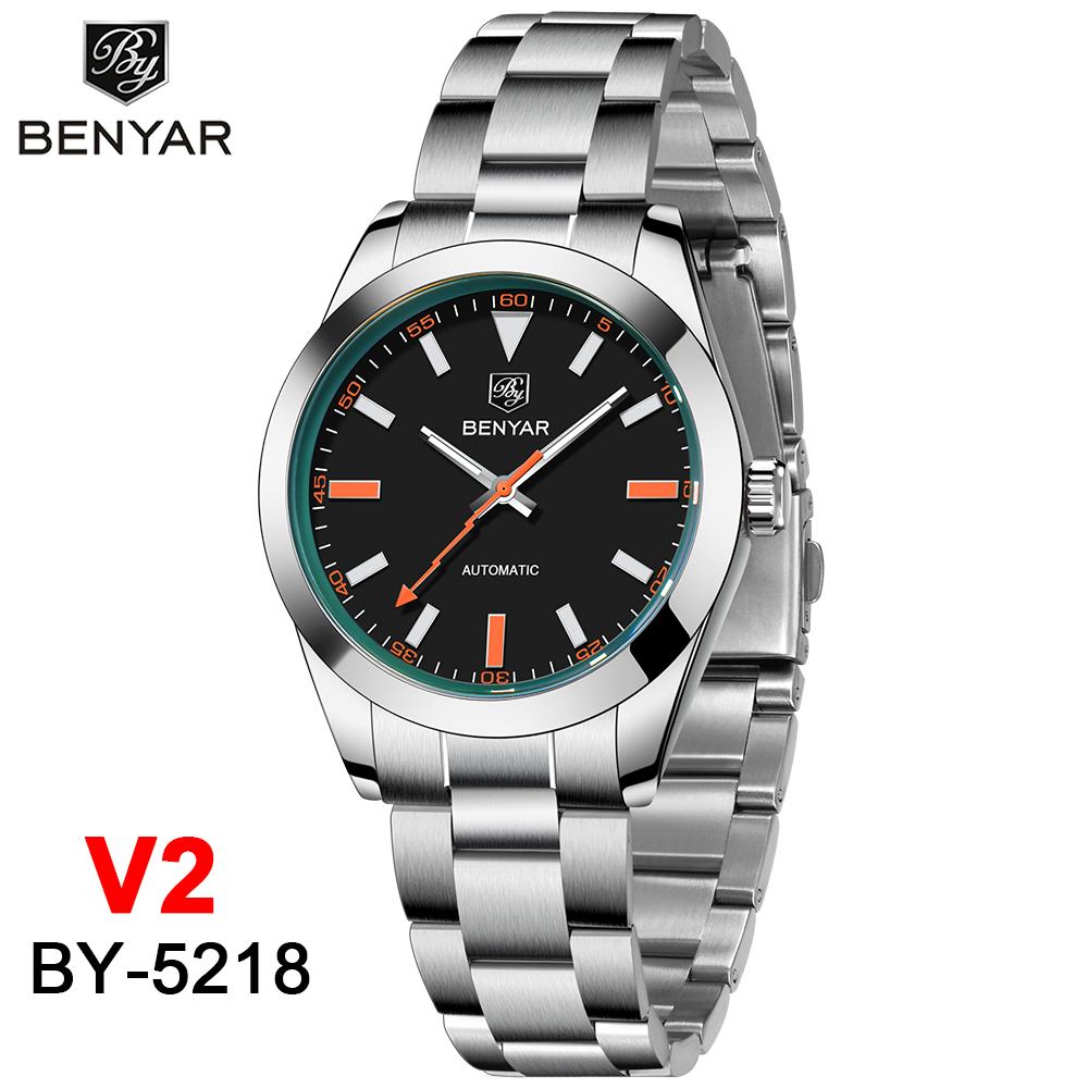 BENYAR Ceasuri Noi pentru Bărbați Top Brand Ceas de Lux Bărbați Mecanic Automatic Impermeabil 50M Ceas de Mână Sport pentru Bărbați BY5176 Cadou