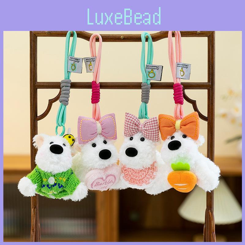 West White Highland Terrier Keychain Toy Cartoon Keyring Gift Animal Decoration