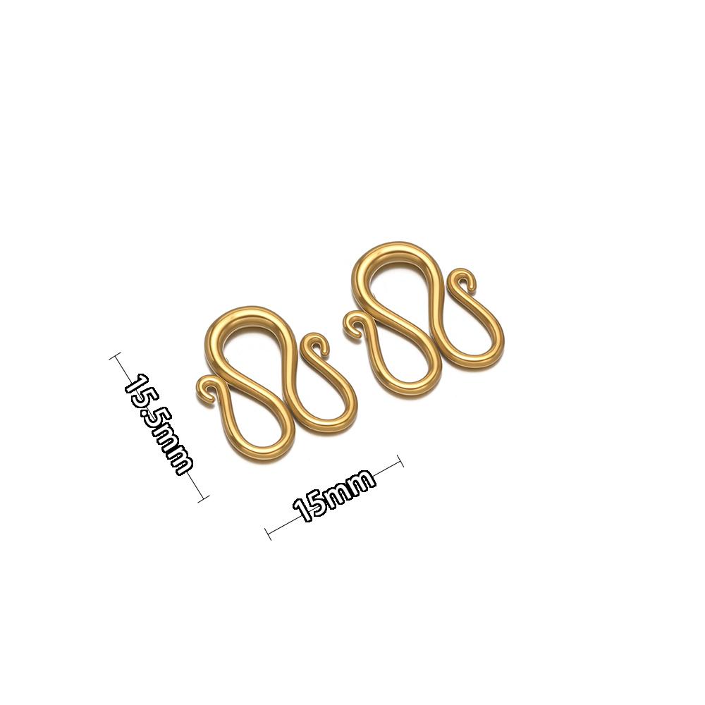20pcs Stainless Steel W Shaped Clasps Hooks DIY Jewelry Making Bracelets Finding Necklace Pendant Accessories Anklets Supplies