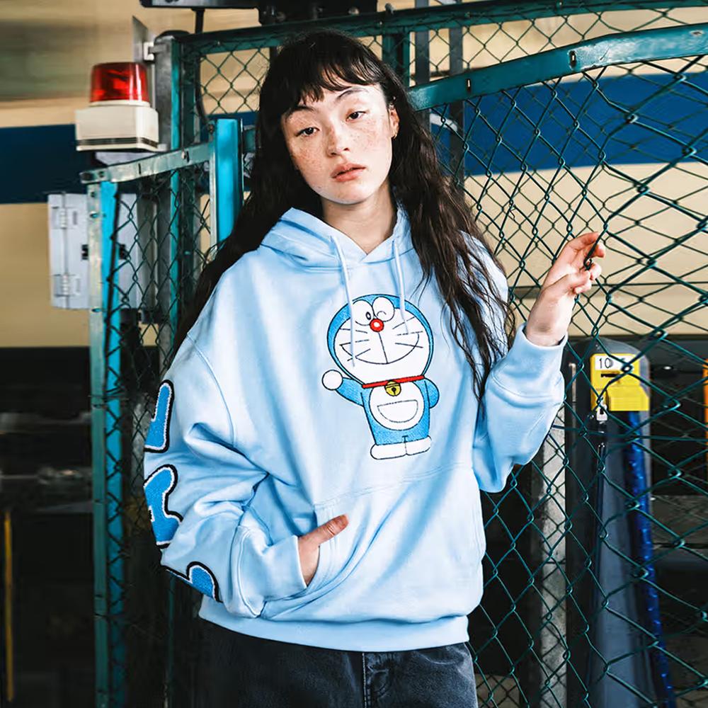 Palace x Doraemon Hood Blue Unisex Tops P29CS035