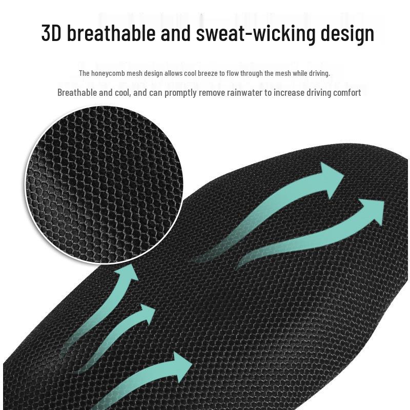 3D Honeycomb Mesh Universal Motorcycle Seat Cover - Heat Insulation & Sun Protection for All Seasons.