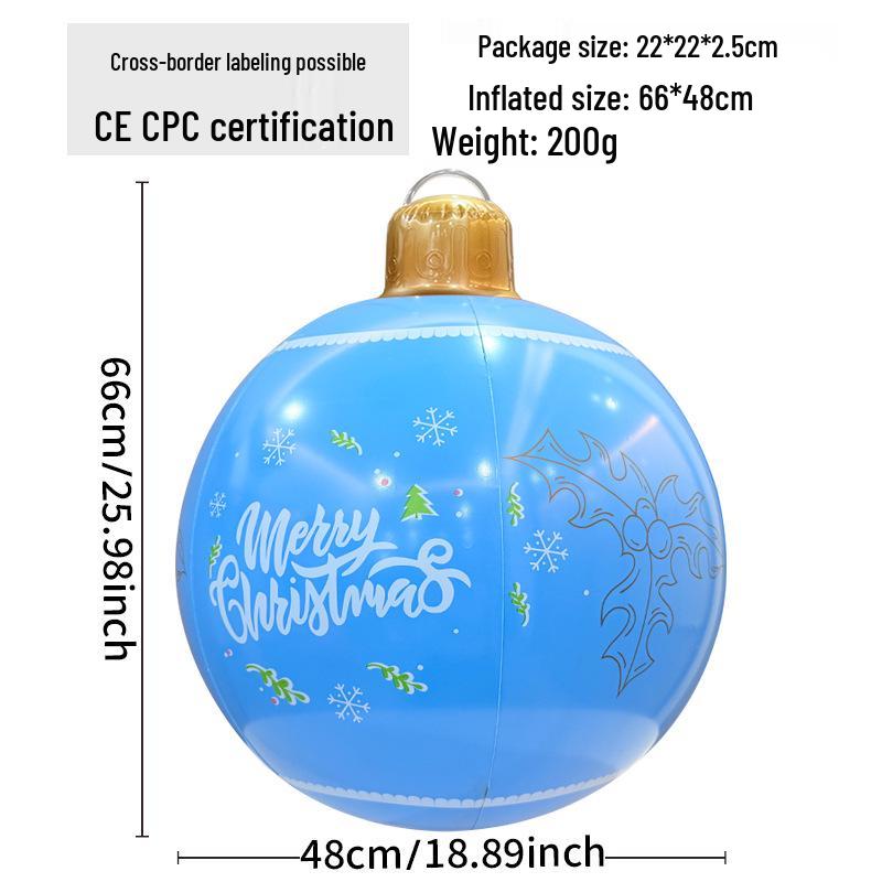 Cross-Border Christmas Courtyard Decoration: PVC Lantern & Inflatable Christmas Ball Set
