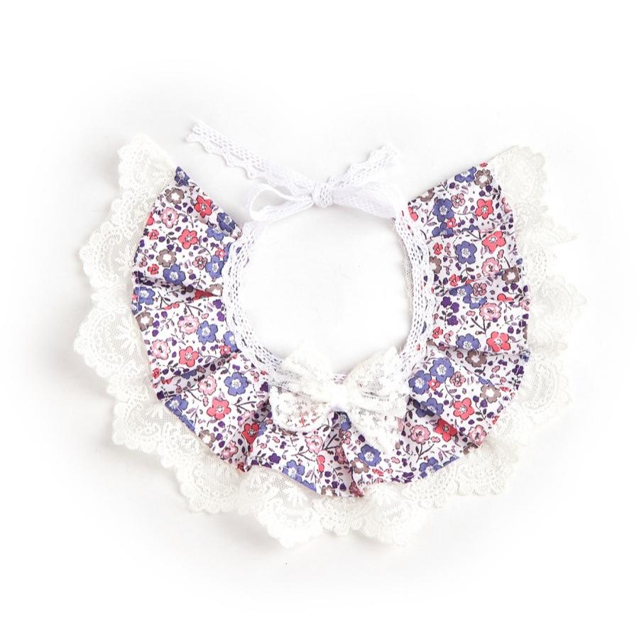 Lace Bow Floral Pet Bib Saliva Towel For Cat Dog Neck Scarf