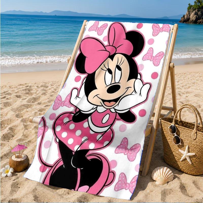 Mouse Couple Artwork Printed Microfiber Beach Towel, Soft And Absorbent, Quick-Dry, Ideal for Summer Travel, Beach Essential, Swimming Pool