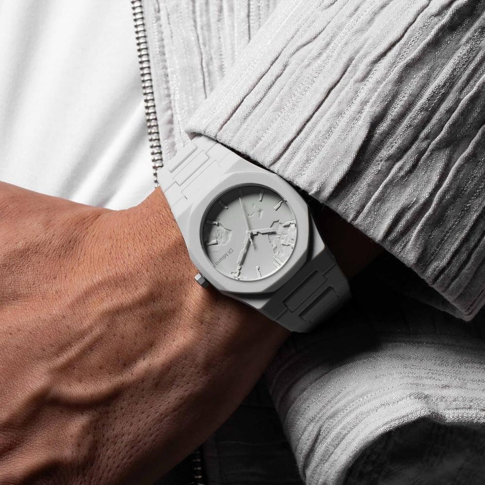 D1 Milano Men S Watch [polycarbon] fragMent 40.5mm Pcbj40 White fragMent