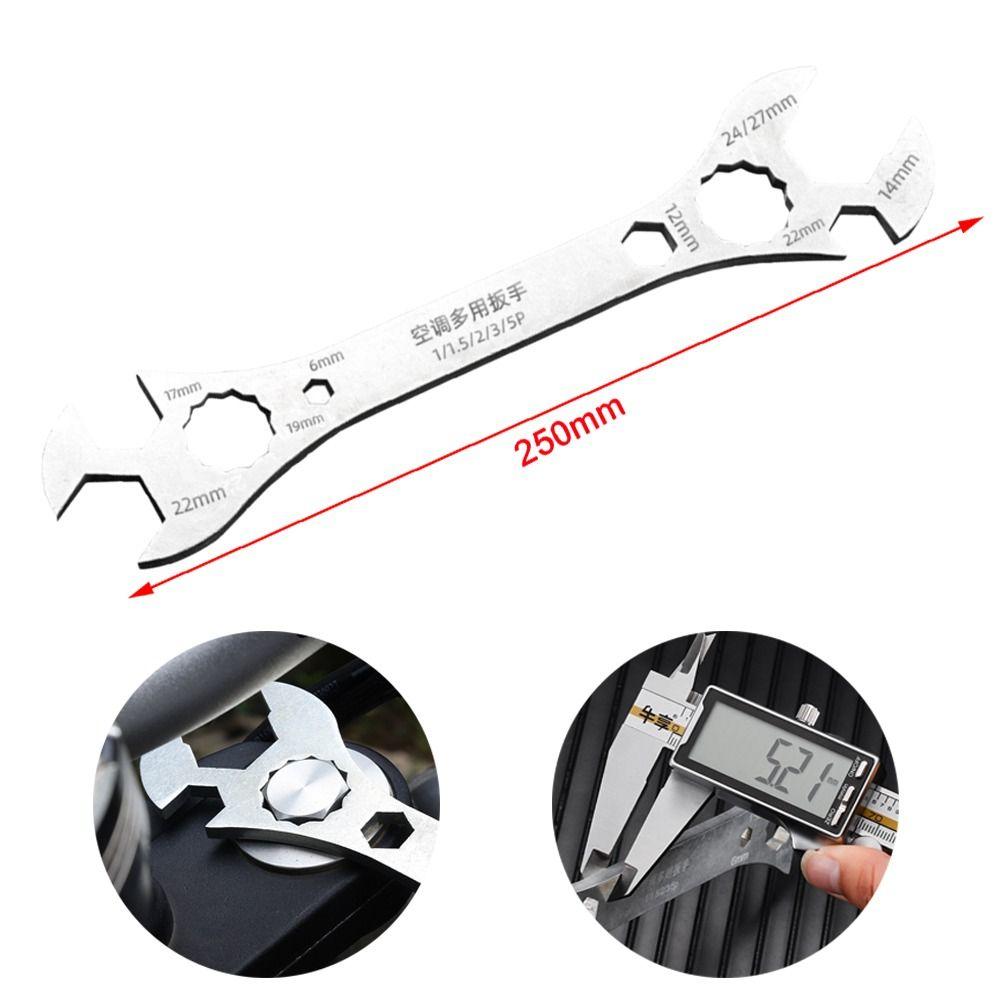 Alloy Steel Air Conditioner Wrench Thickening and Hardening Double-End Wrench Open End Wrench