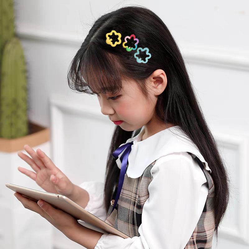 10pc Cute Mini Flower Dolphin Hairpin Solid Color Sweetly Hair Side Clips Accessory for Women Girls