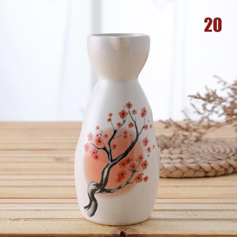 Maneki Neko Japonez Ceramic Retro Sticlă de Sake 150ml Tokkuri Pisică Norocoasă Gheișă Sakura Lichior Distribuitor de Sake Pahare Sticlă de Vin