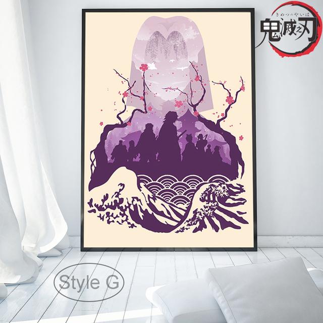Anime Demon Slayer Poster Wall Art Canvas Painting Tanjirou Inosuke Zenitsu Print Picture Home Bedroom Living Room Decor Cuadros
