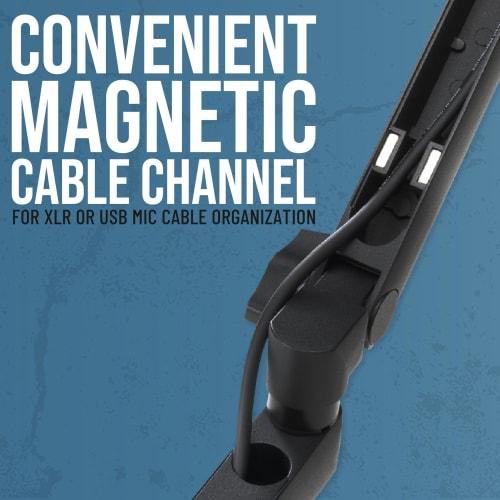 Shure by Gator Desktop Microphone Arm Stand, SH-BROADCAST2, with a Maximum Arm Length of 83.8cm and a 360-degree Rotating Base, for Audio Recording, V