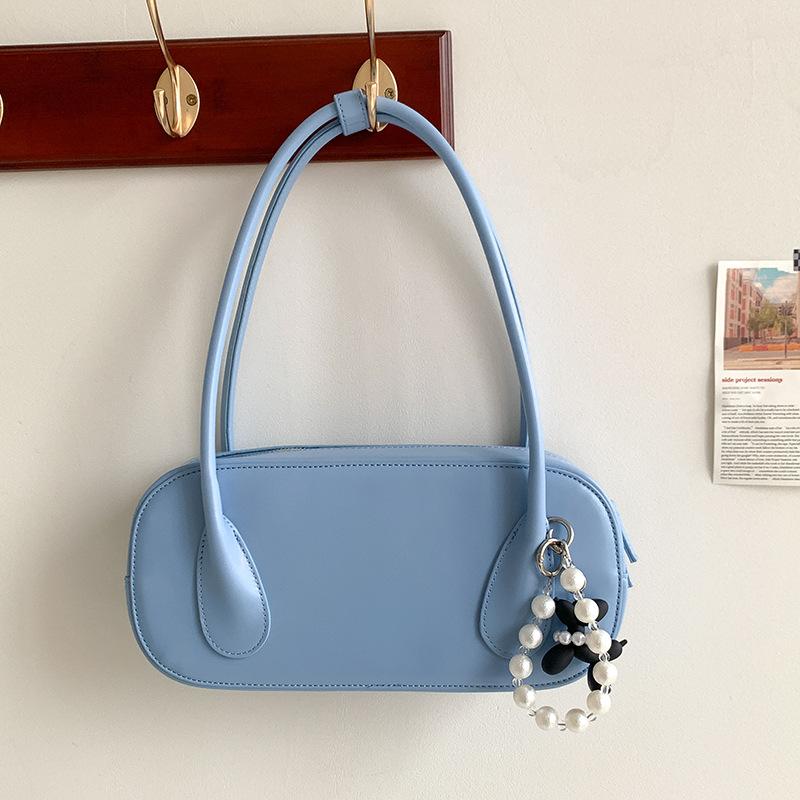 

2024 Korean Simple Niche Handbag Women s All-matching High-end Personalized Commuting Law Stick Shoulder Bag синий