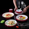 A5 Melamine Restaurant Tableware Plastic Dish Restaurant Dish Dish Dinner Plate Imitation Porcelain Plate