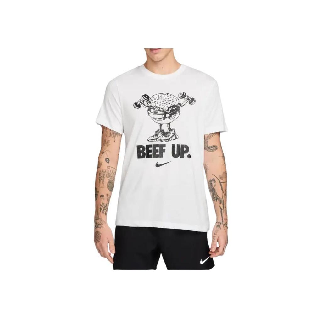 Nike Short Sleeve Straight Cut Round Neck T-Shirt Men tops HV4136-100