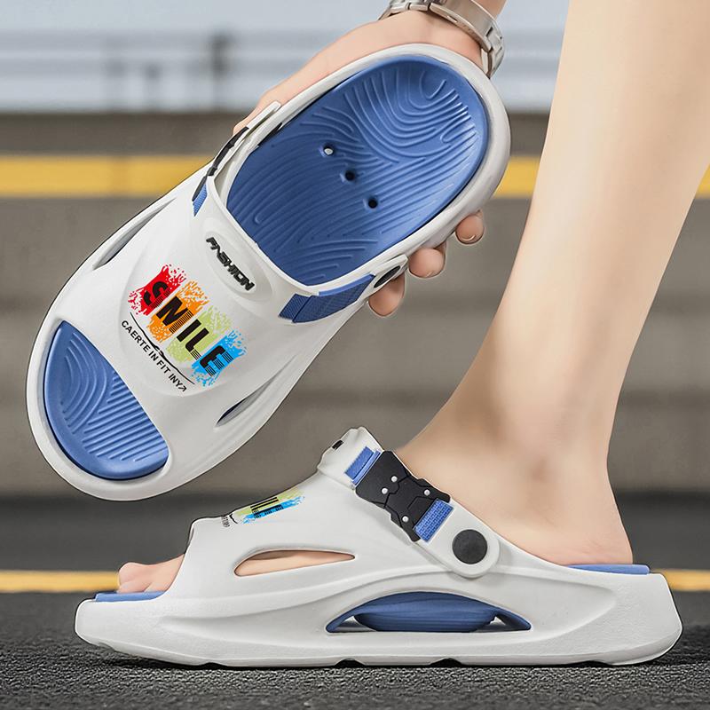 Fashion Clogs Men Sandals Lightweight Breathable Slip-On Sandals Non-Slip Water Shoes for Summer Beach Sandals