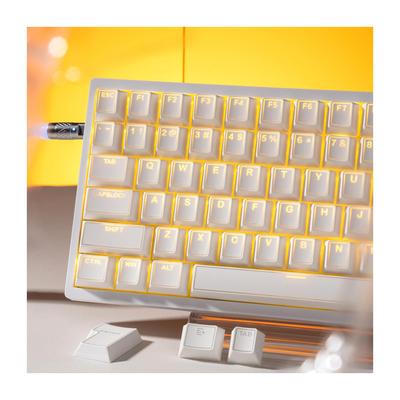 XVX Prism Translucent Cherry Profile PBT Keycap Double Shot 142 Keycaps for Mechanical Keyboards White Set, Keys, Shine-Through 60%/75%/100% -